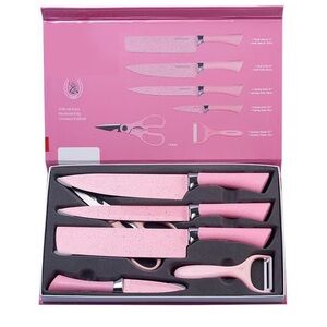Pink Kitchen Knife Set
